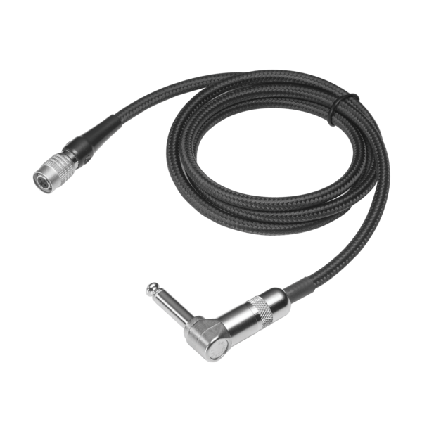 PROFESSIONAL GUITAR INPUT CABLE FOR WIRELESS W/ 90-DEGREE 1/4" PHONE PLUG, 36" LONG, TERMINATED W/